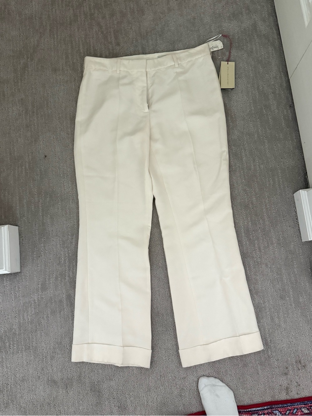 Stella McCartney Cream Tailored Dress Pants